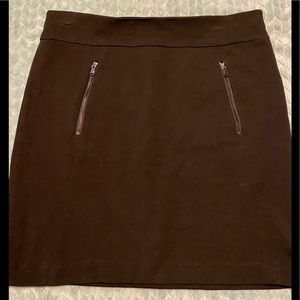 Ann Taylor black skirt with zippers size 8